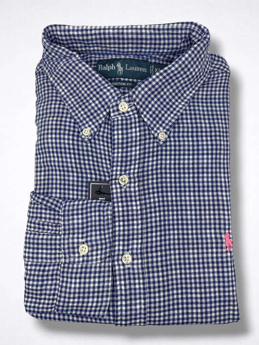 Camisa Polo Ralph Lauren Custom Fit Manga Larga Talla XL