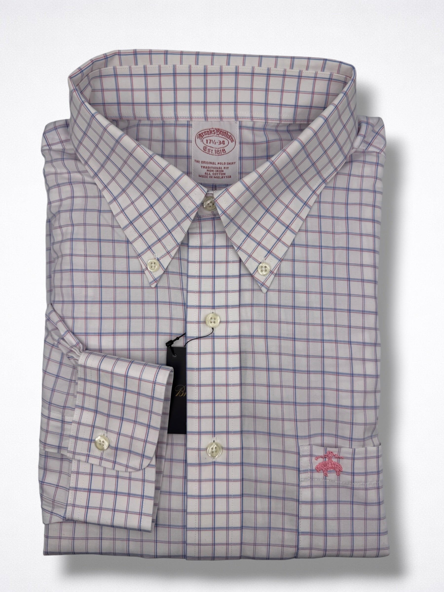 Camisa Brooks Brothers Classic Fit Manga Larga Talla XXL