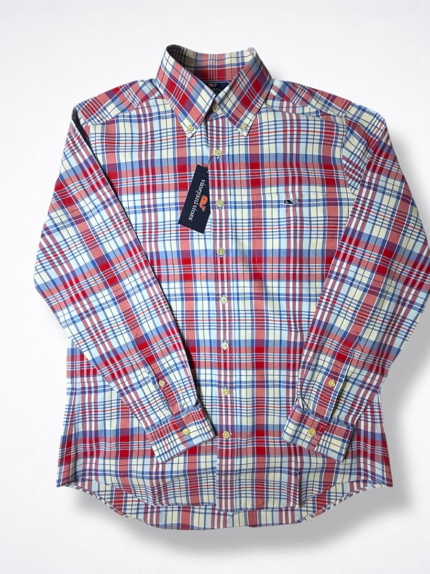 Camisa Vineyard Vines Slim Fit Manga Larga Talla M