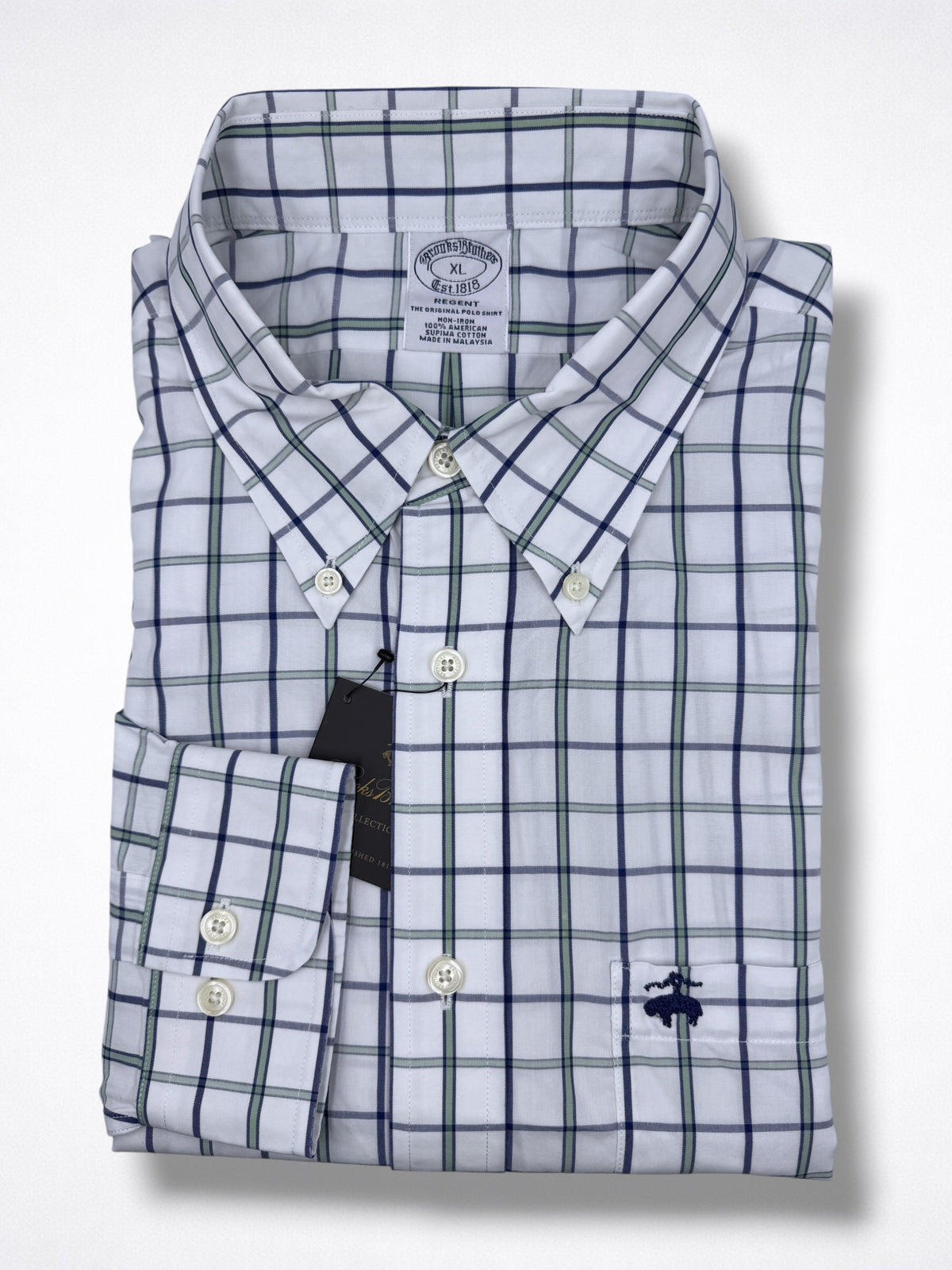 Camisa Brooks Brothers Classic Fit Manga Larga Talla XL