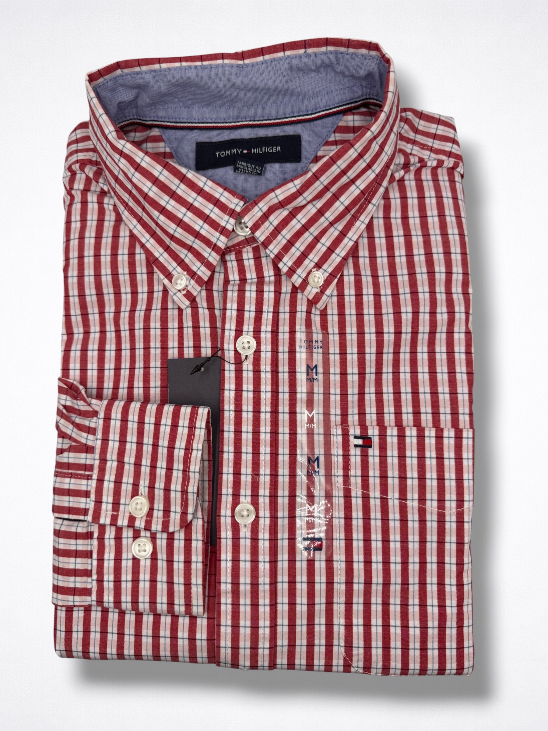 Camisa Tommy Hilfiger Classic Fit manga larga talla M
