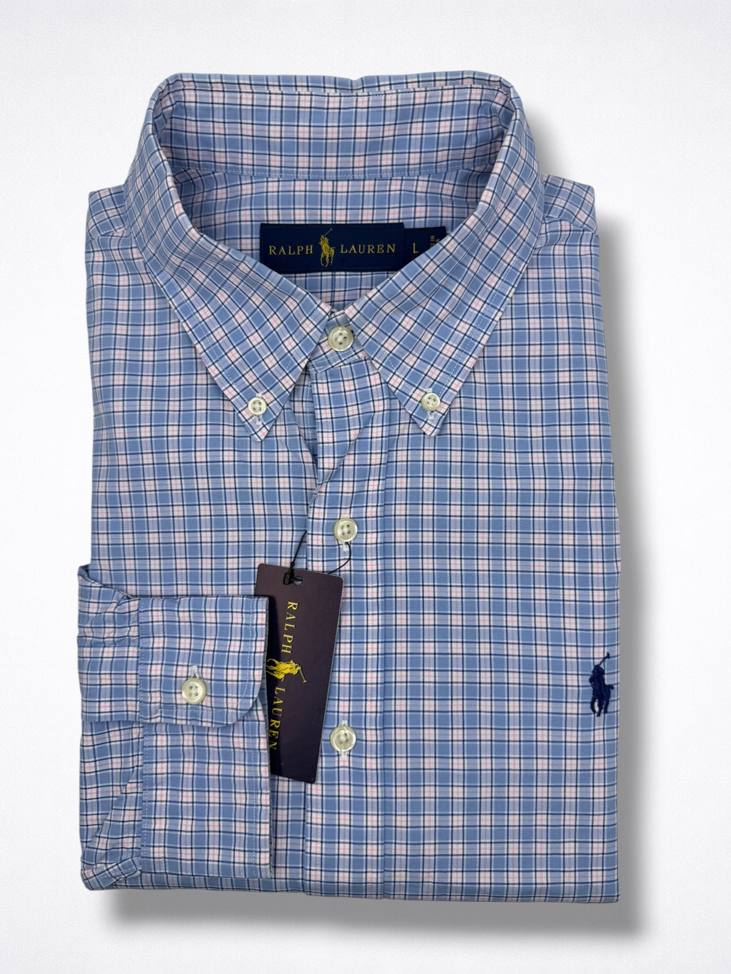 Camisa Polo Ralph Lauren Classic Fit Manga Larga Talla L