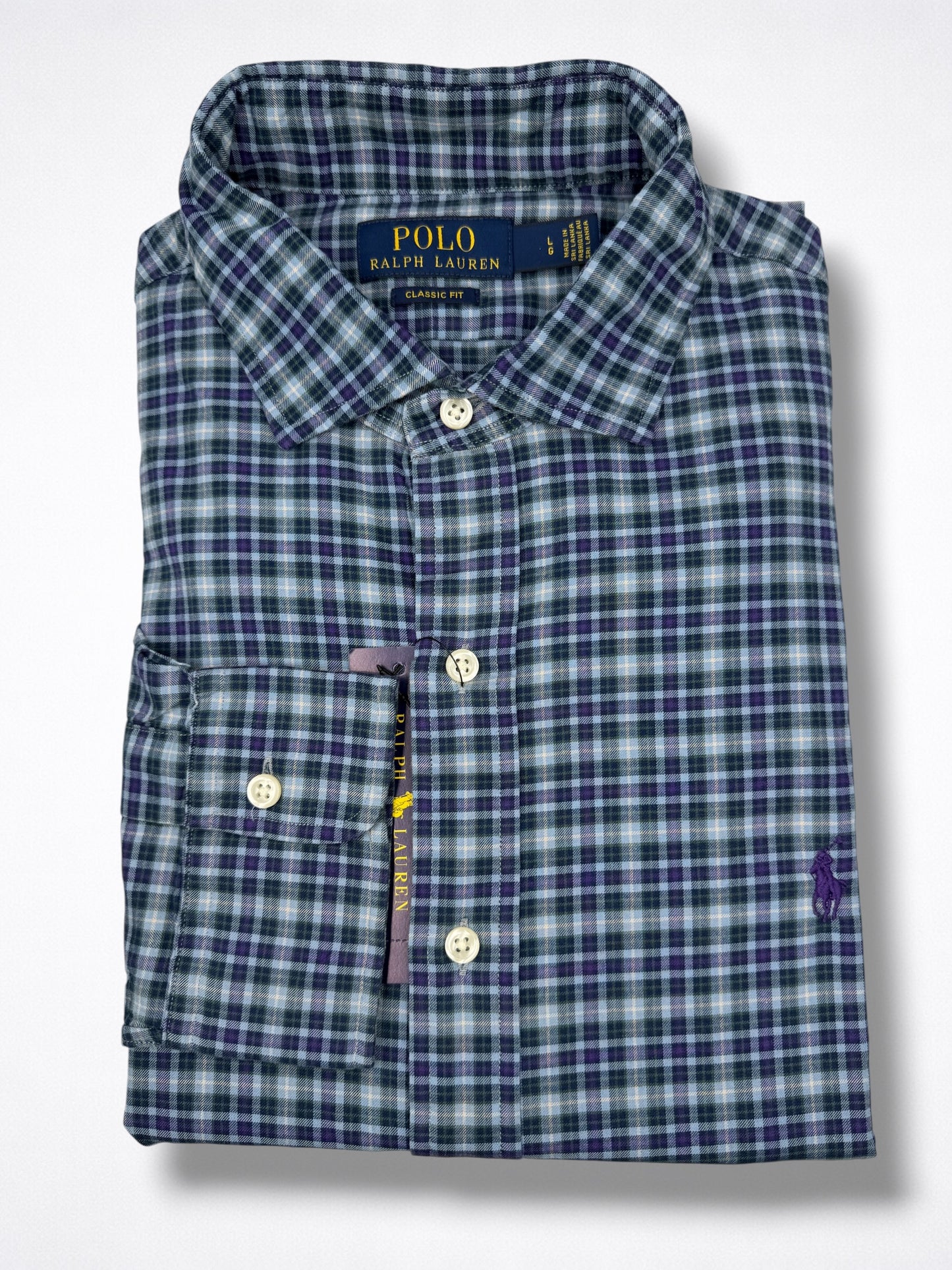 Camisa Polo Ralph Lauren Classic Fit Manga Larga Talla L