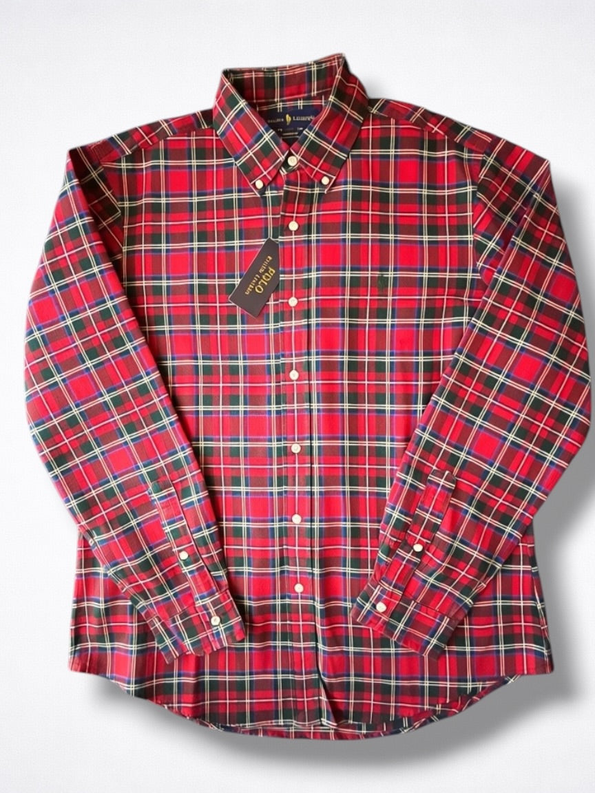 Camisa Polo Ralph Lauren Custom Fit Manga Larga Talla L