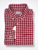 Camisa Lacoste Custom Fit Manga Larga Talla M