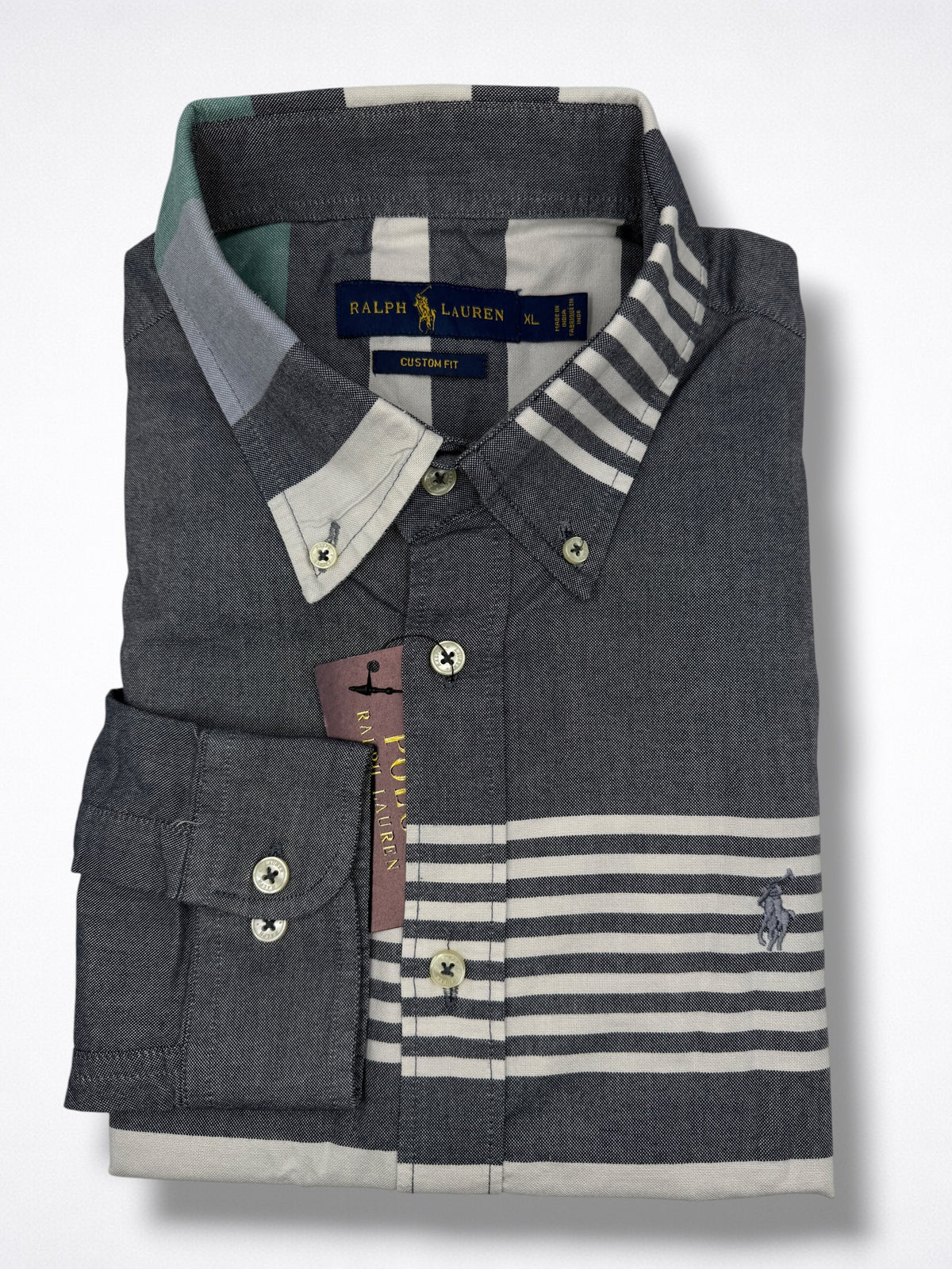 Camisa Polo Ralph Lauren Custom Fit manga larga talla XL