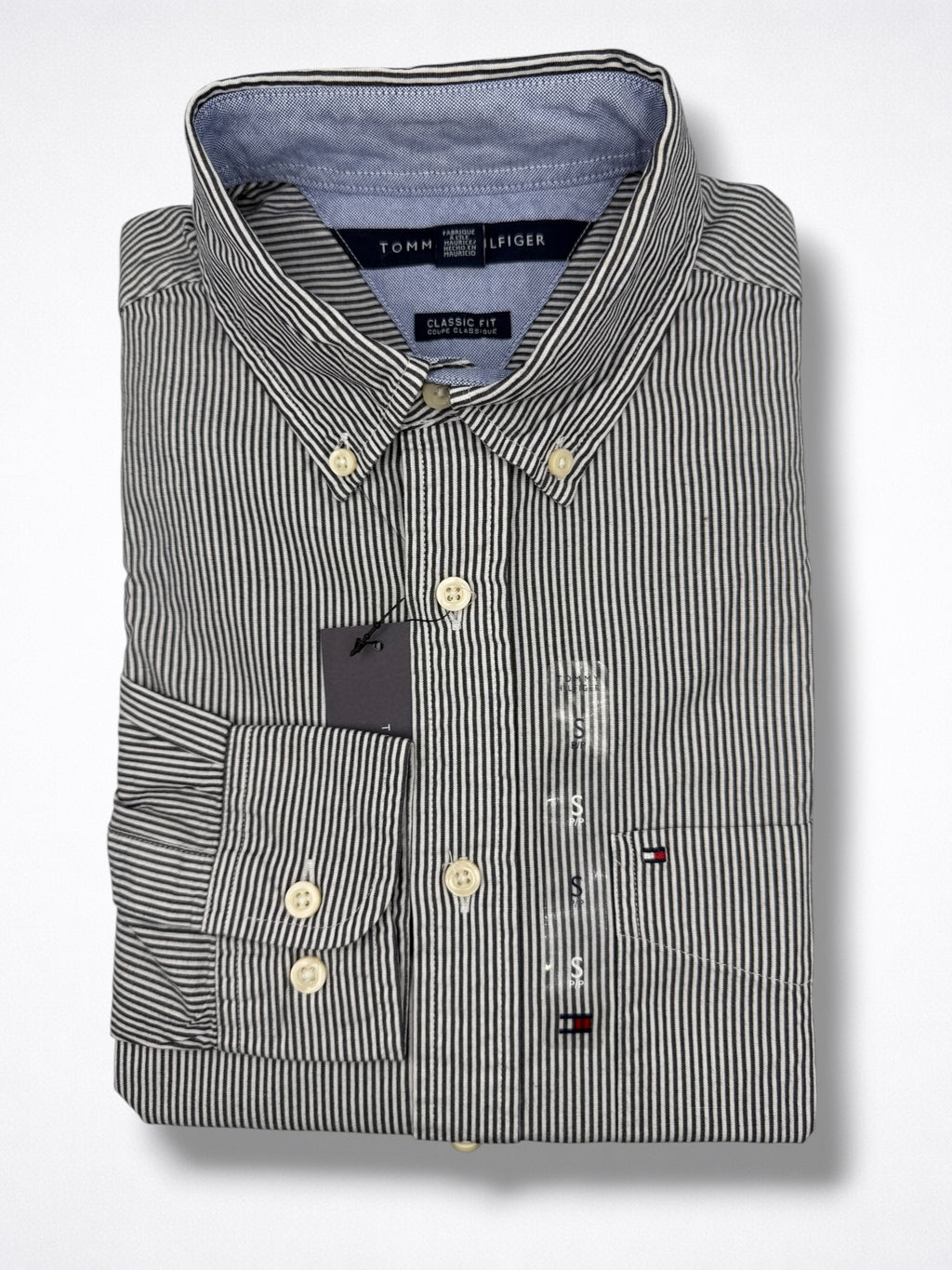 Camisa Tommy Hilfiger Classic Fit manga larga talla S