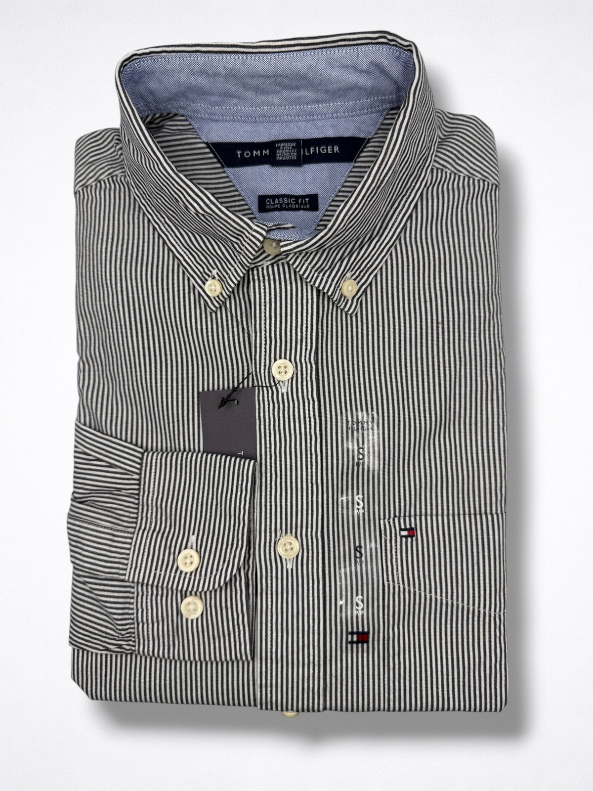 Camisa Tommy Hilfiger Classic Fit manga larga talla S