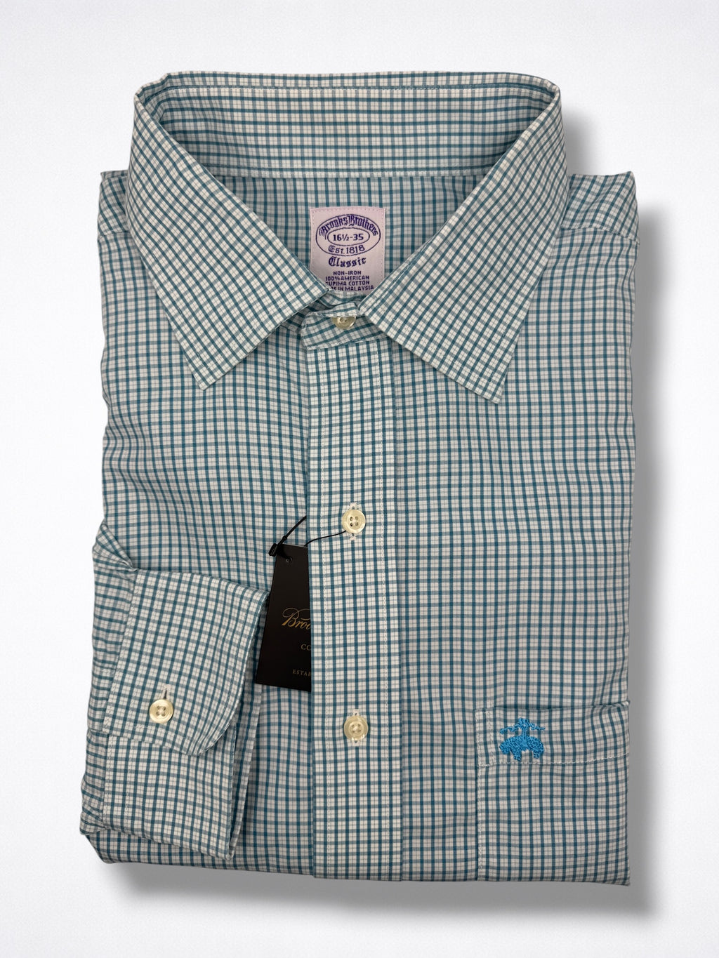 Camisa Brooks Brothers Classic Fit Manga Larga Talla L