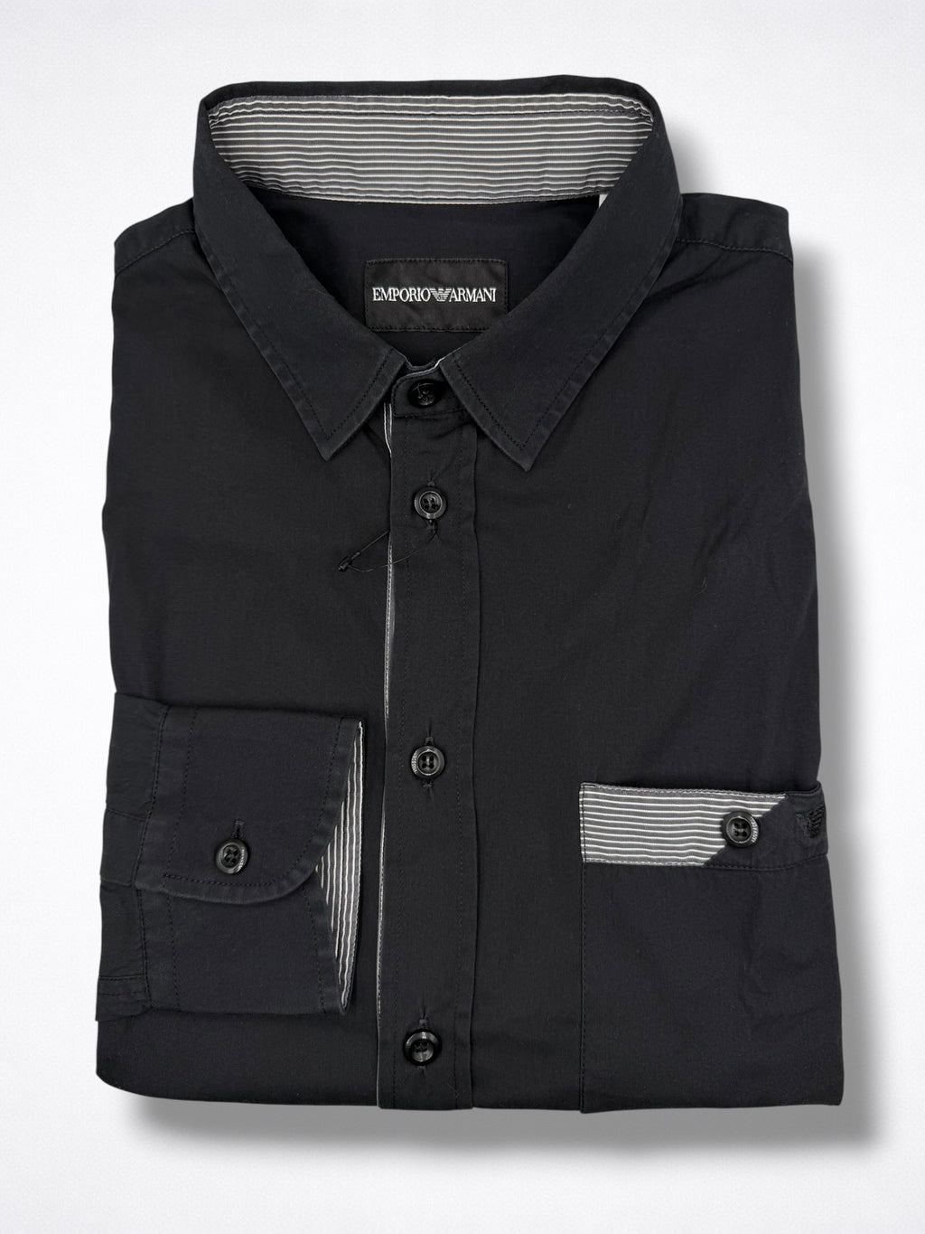 Camisa Emporio Armani Slim Fit Manga Larga Talla S