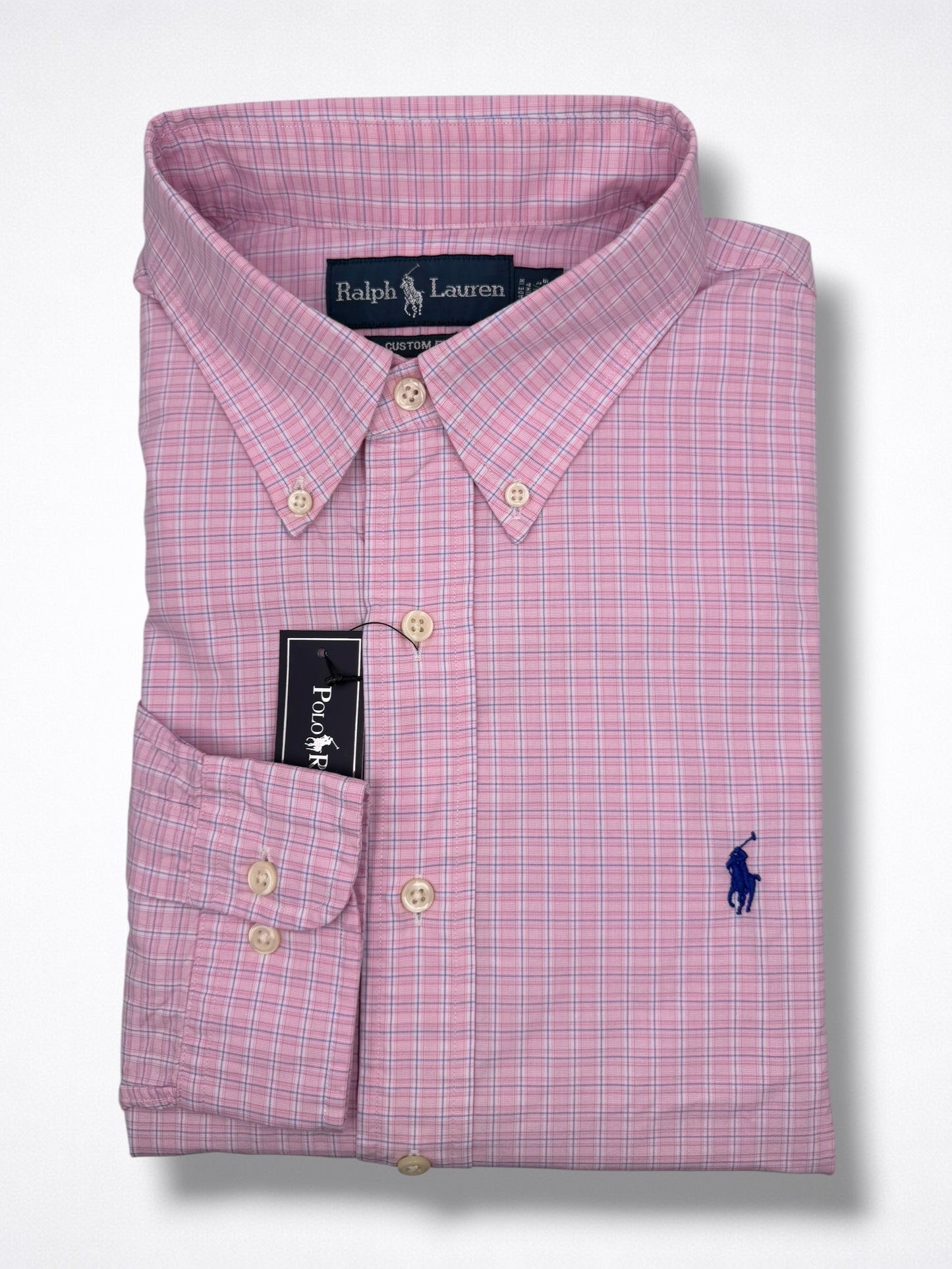 Camisa Polo Ralph Lauren Custom  Fit Manga Larga Talla L