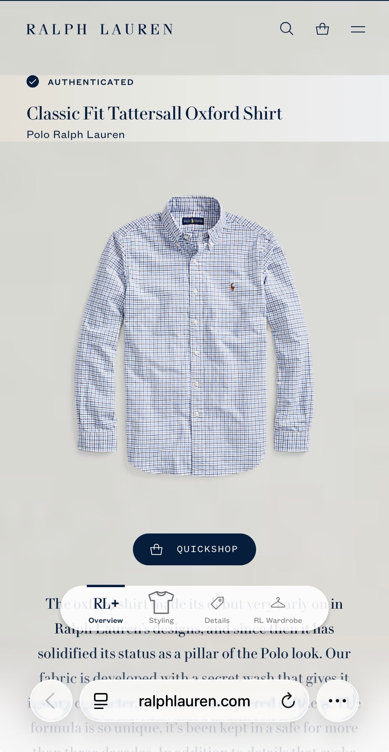 Camisa Polo Ralph Lauren Classic Fit Manga Larga Talla XXL