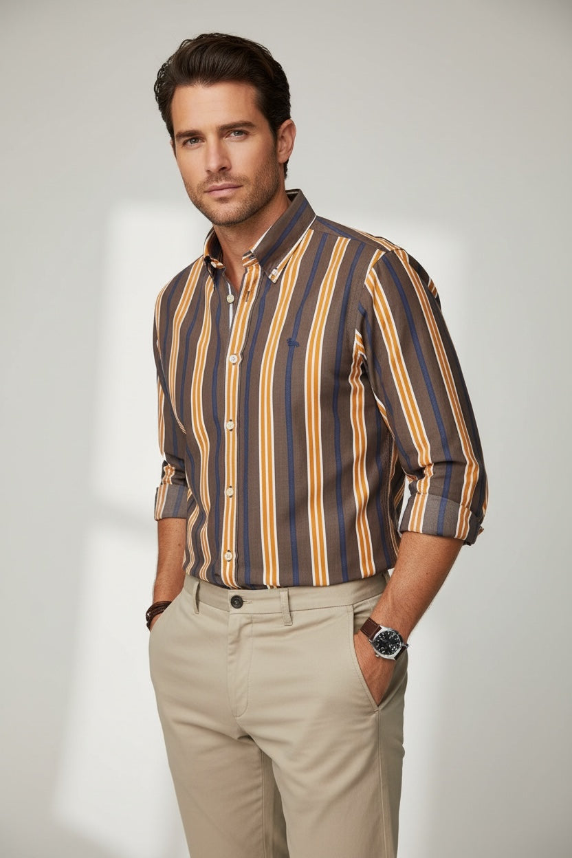 Camisa Harmont&Blaine Custom Fit Manga Larga Talla M