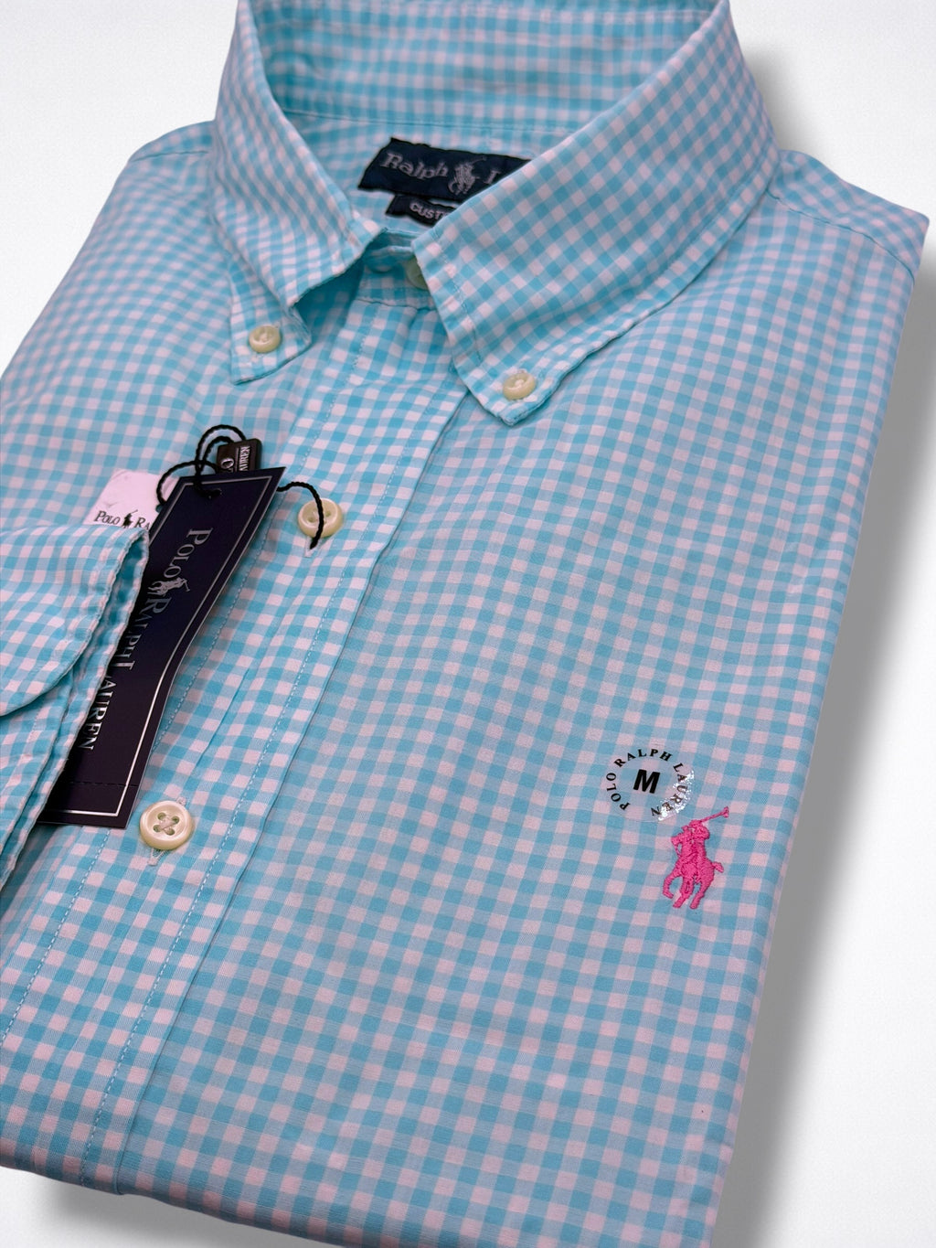 Camisa Polo Ralph Lauren Custom Fit Manga Larga Talla M