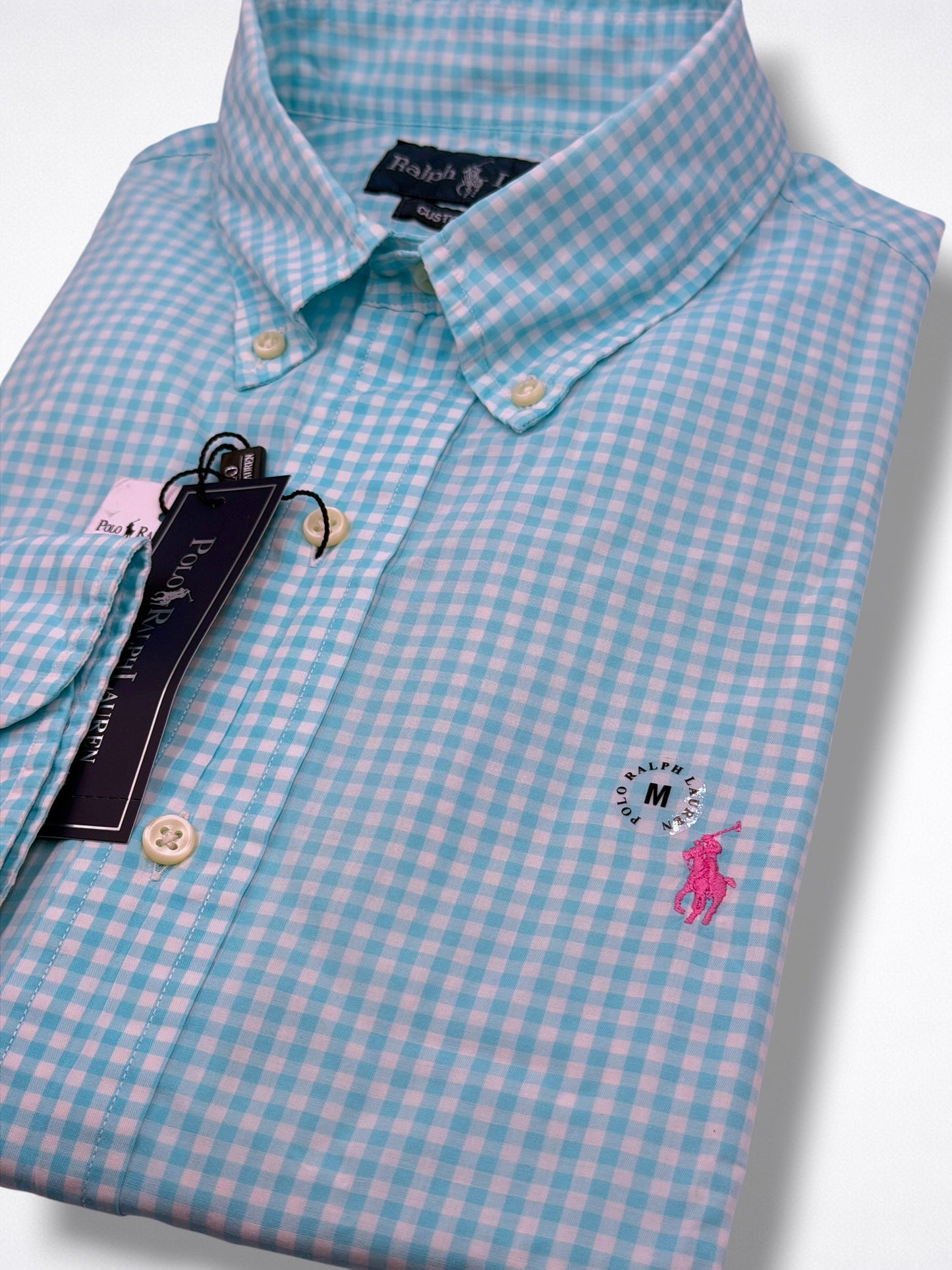 Camisa Polo Ralph Lauren Custom Fit Manga Larga Talla M