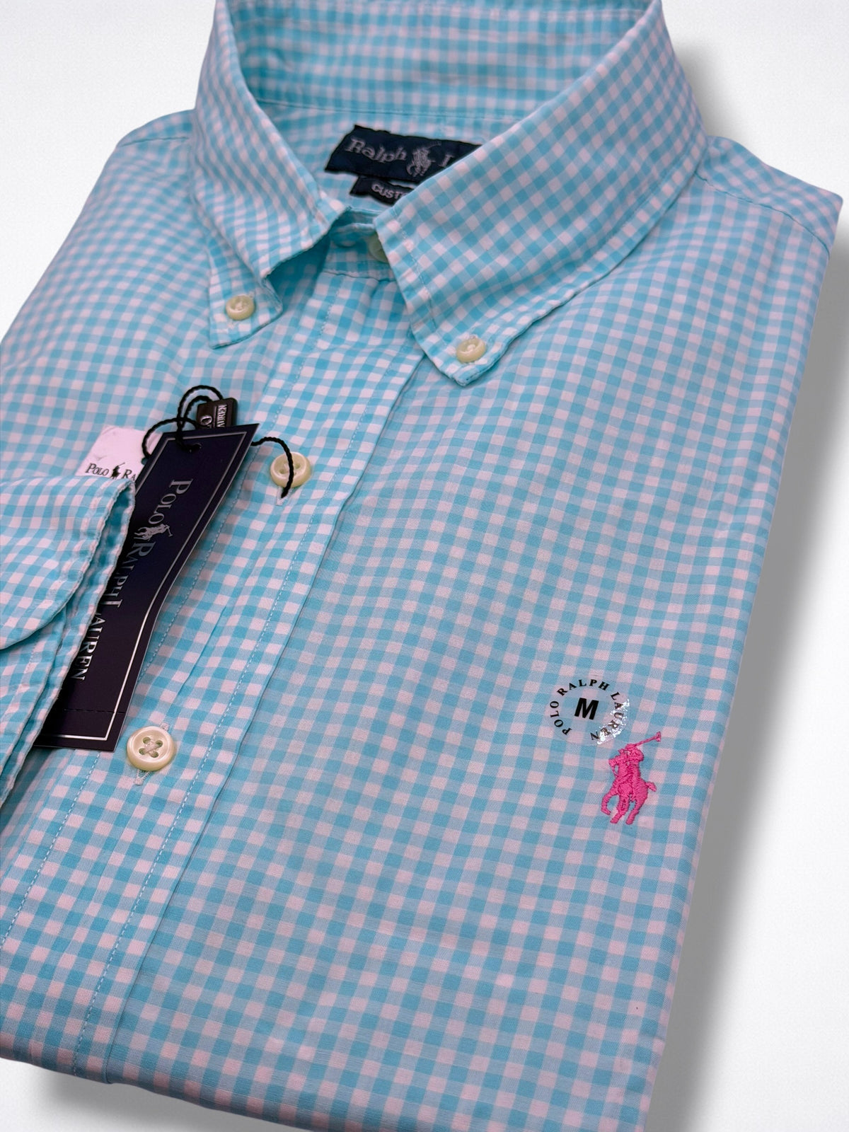 Camisa Polo Ralph Lauren Custom Fit Manga Larga Talla M