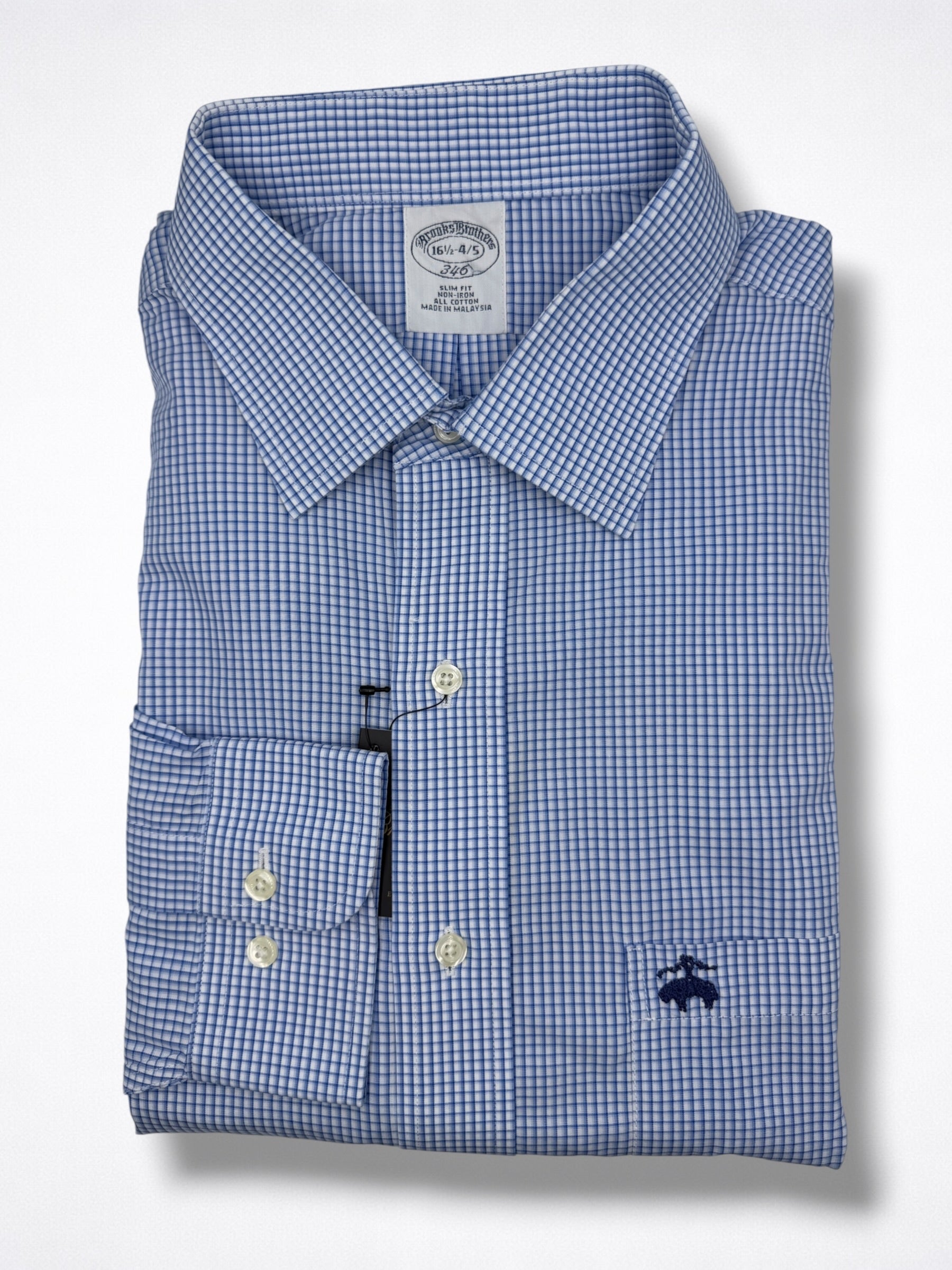 Camisa Brooks Brothers Classic Fit Manga Larga Talla L