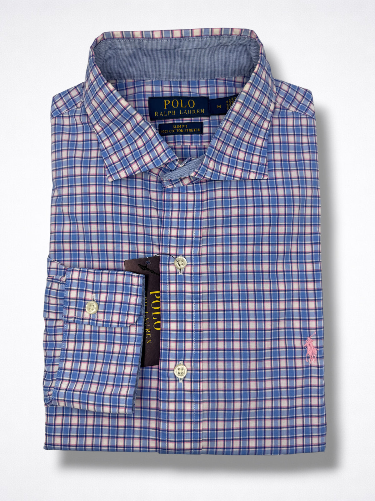 Camisa Polo Ralph Lauren manga larga talla M slim Fit, sirve para talla S