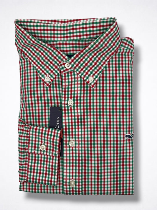 Camisa Vineyard Vines Classic Fit Manga Larga Talla L