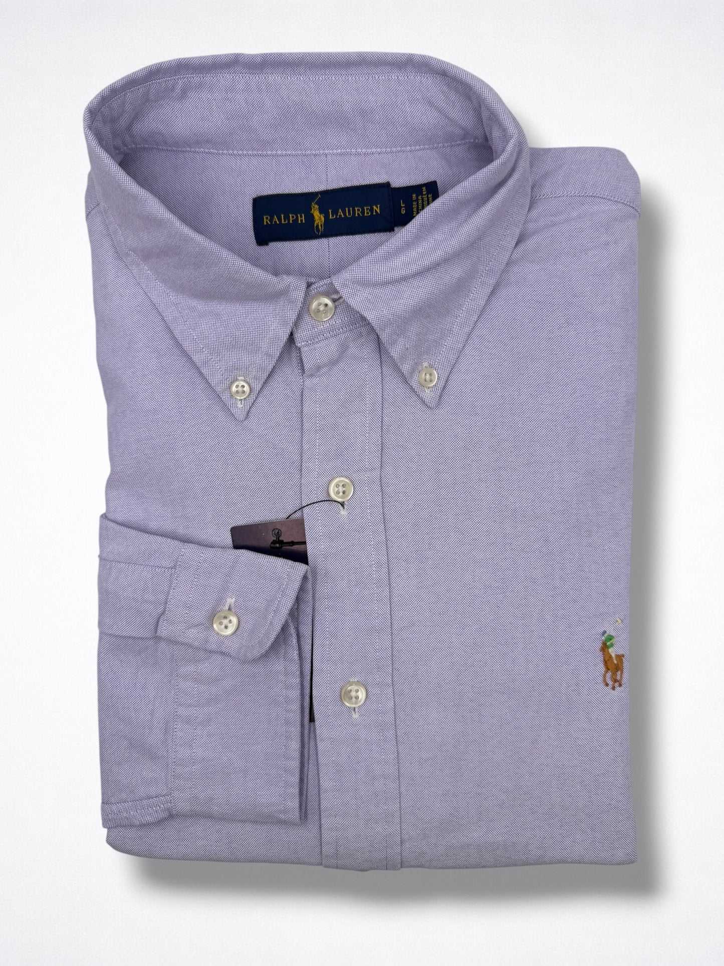 Camisa Polo Ralph Lauren Classic Fit Manga Larga Talla L