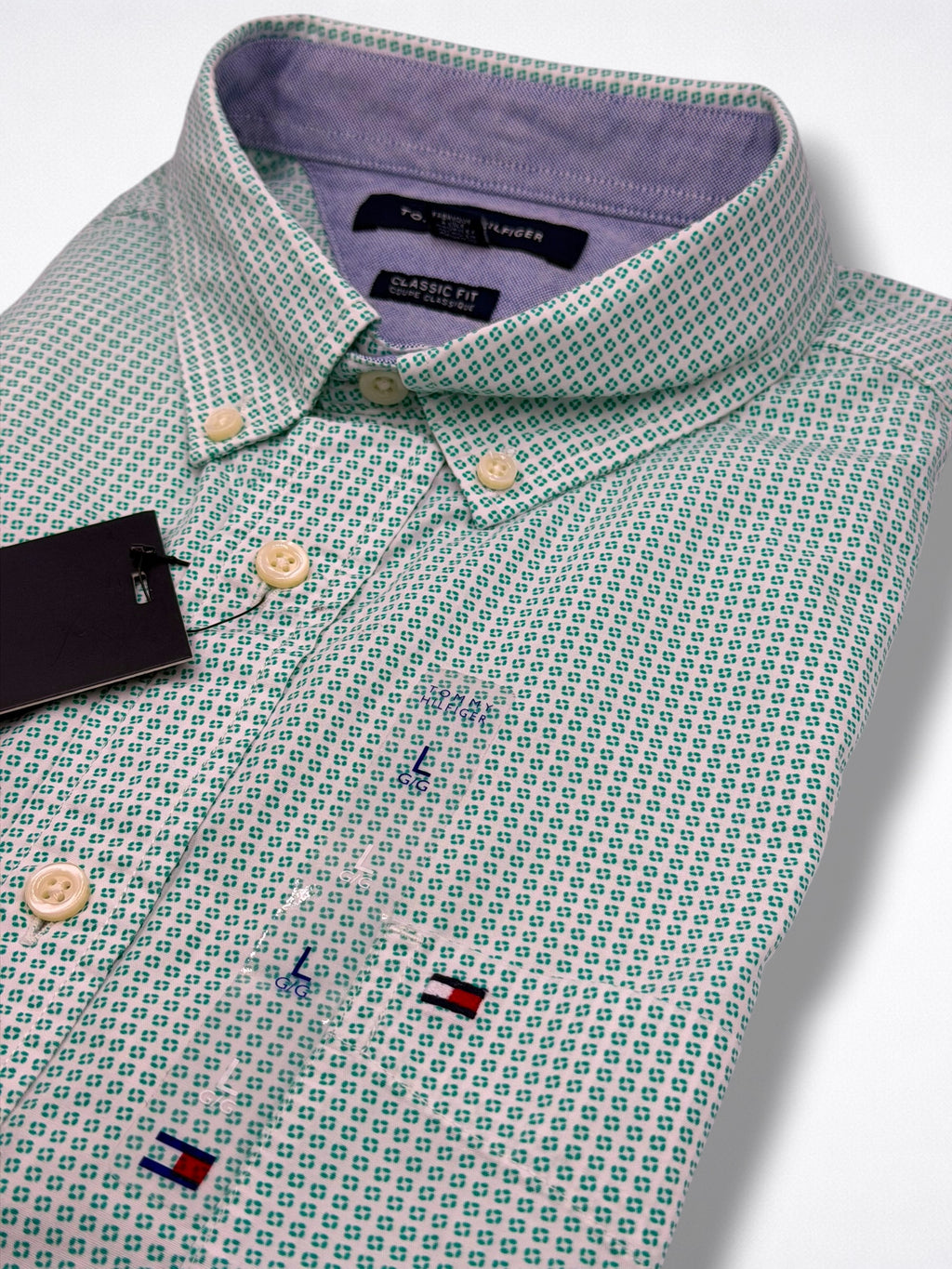 Camisa Tommy Hilfiger Classic Fit Manga Corta Talla L