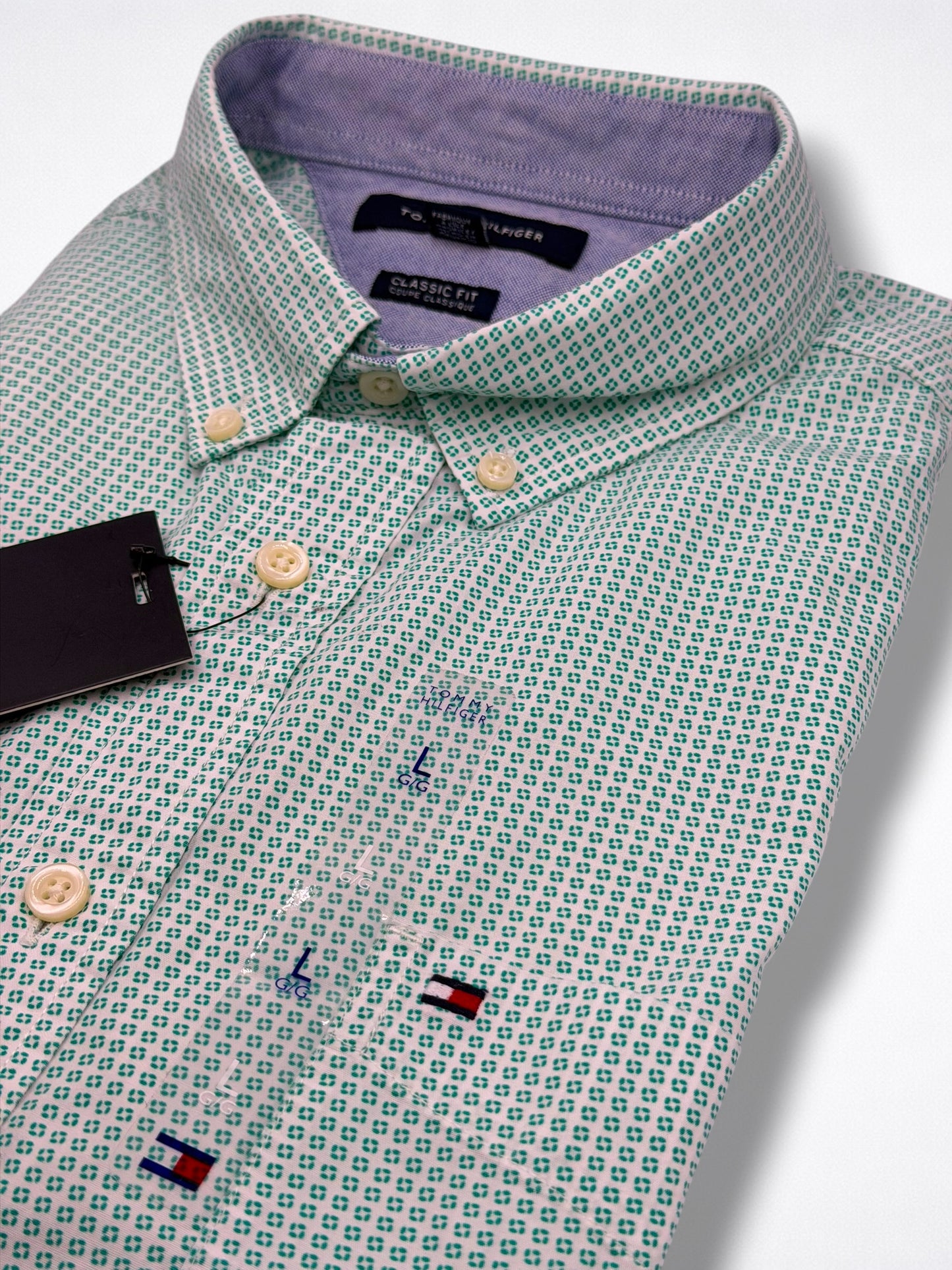 Camisa Tommy Hilfiger Classic Fit Manga Corta Talla L