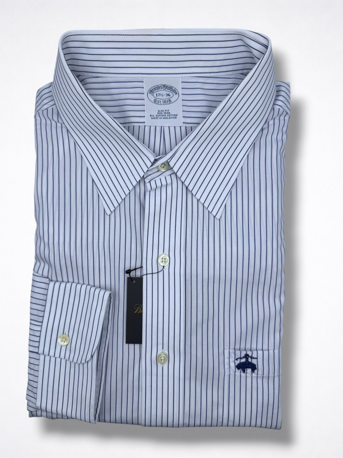 Camisa Brooks Brothers Classic Fit 17 1/2 Manga Larga 36 Talla XL