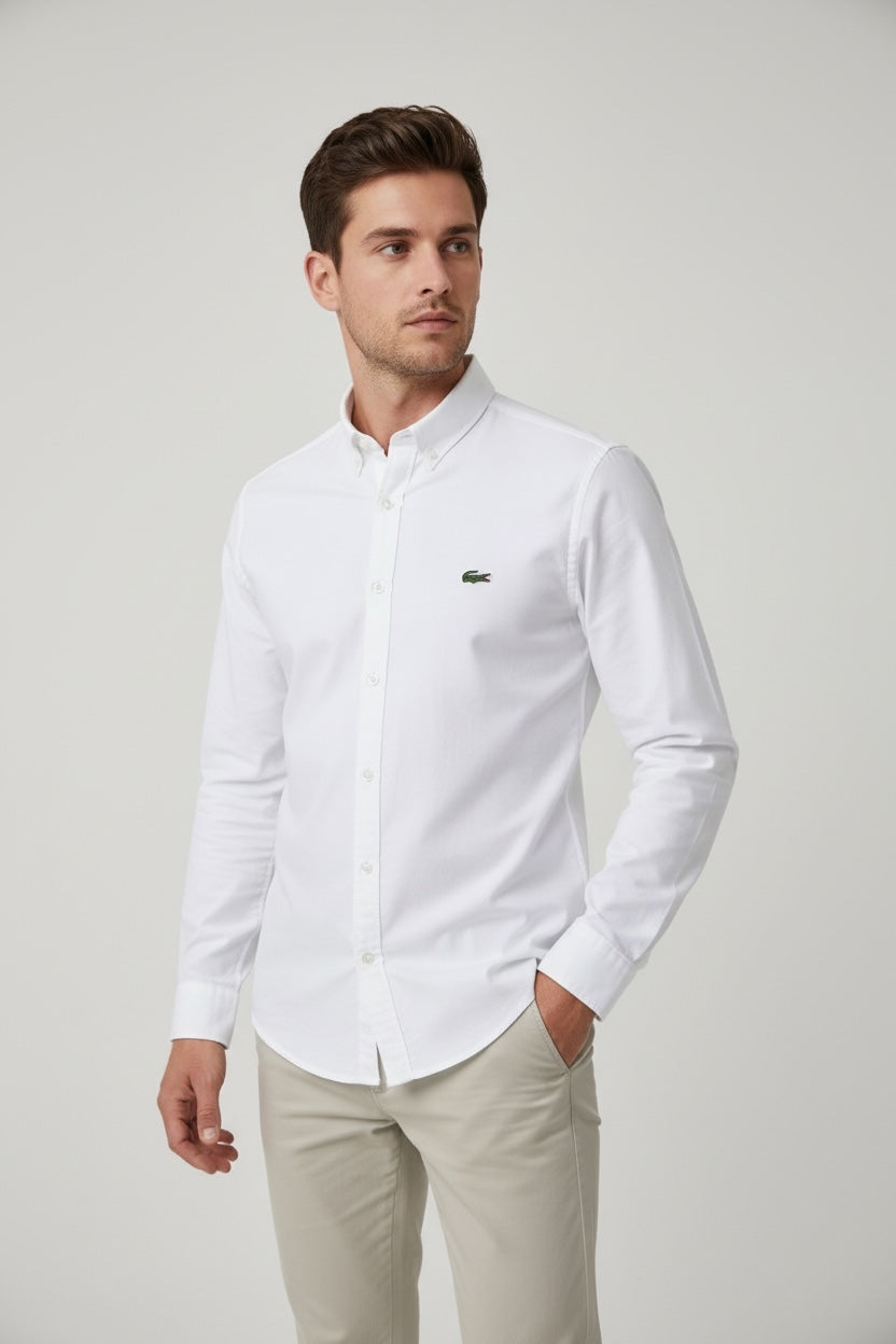 Camisa Lacoste Classic Fit Manga Larga Talla XS
