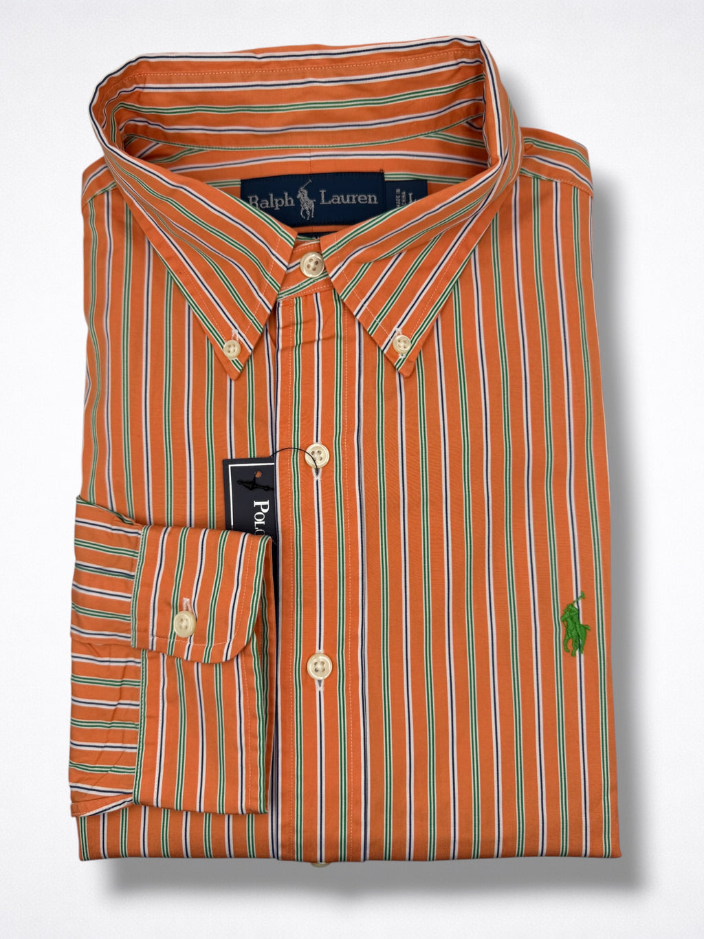 Camisa Polo Ralph Lauren Custom Fit manga larga talla L