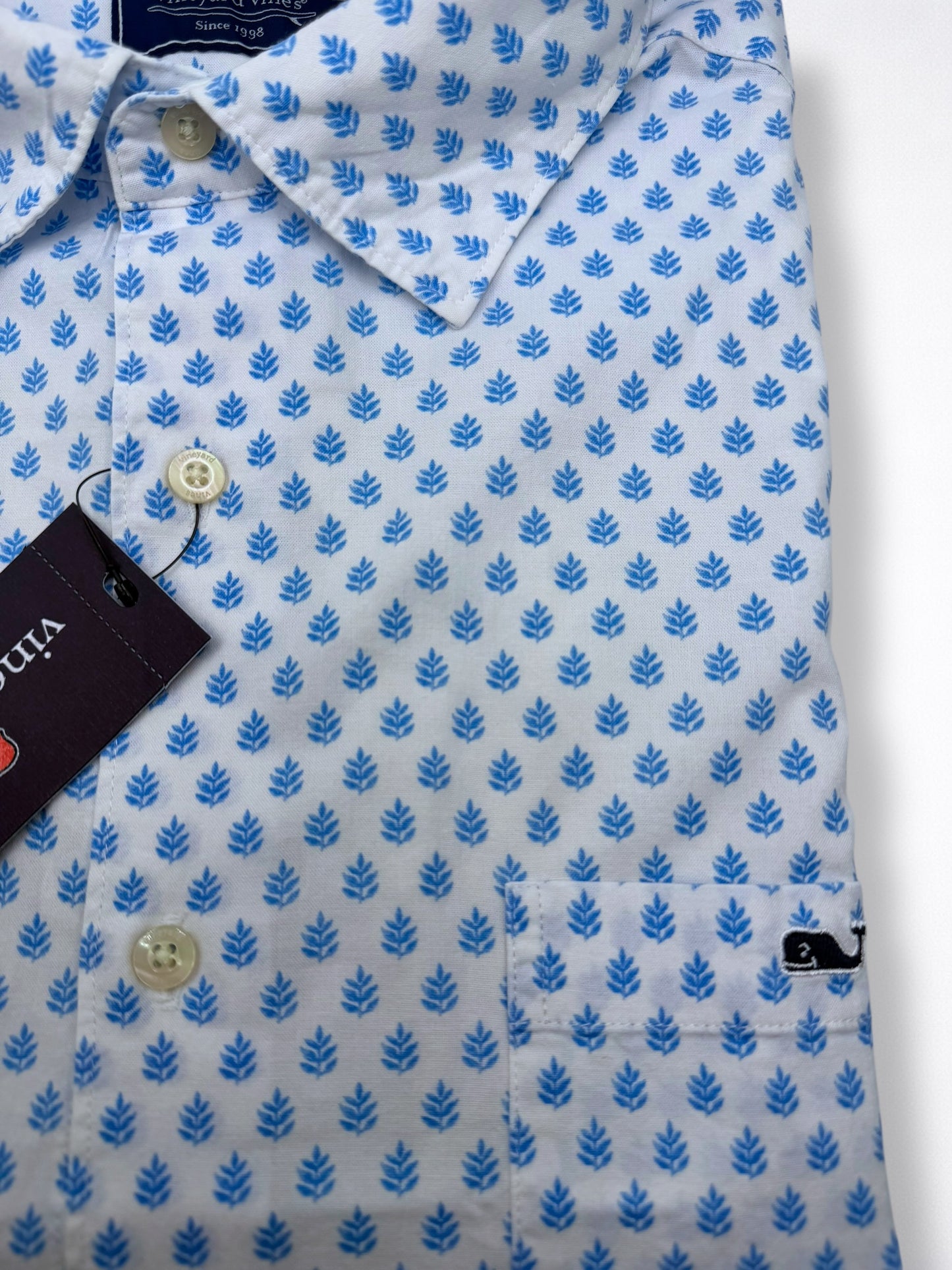 Camisa Vineyard Vines Classic Fit Manga Corta Talla XL