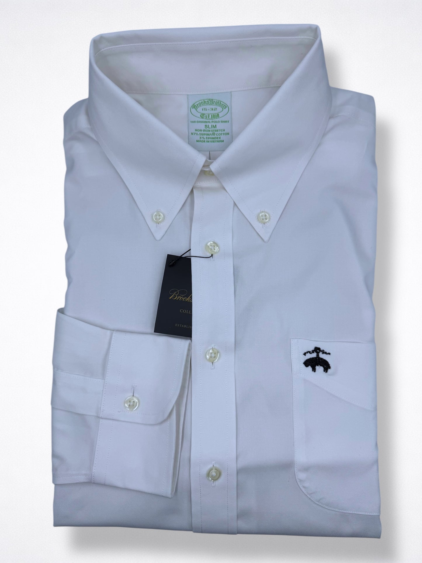 Camisa Brooks Brothers Classic Fit Manga Larga Talla S