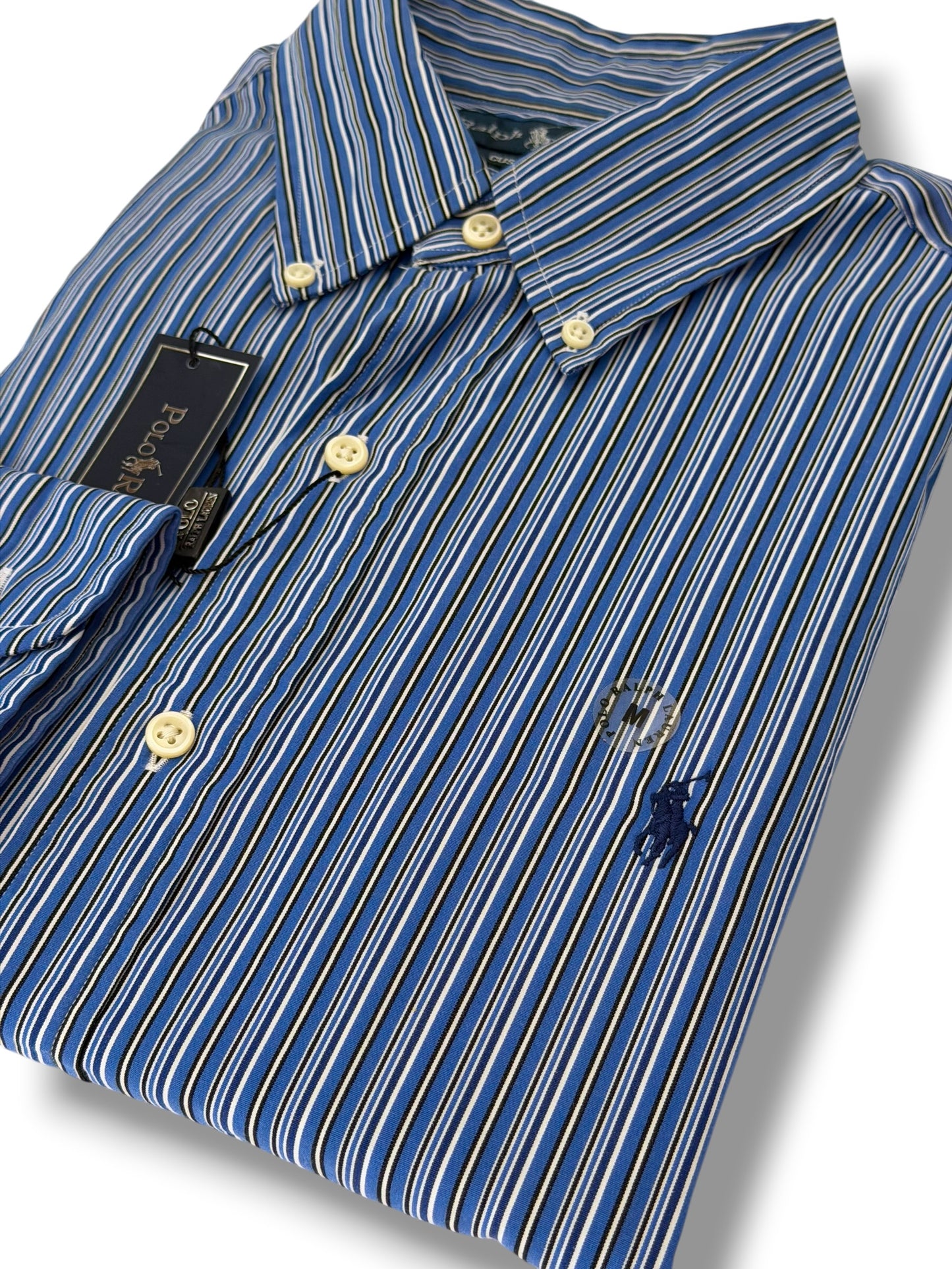 Camisa Polo Ralph Lauren Custom Fit Manga Larga Talla M
