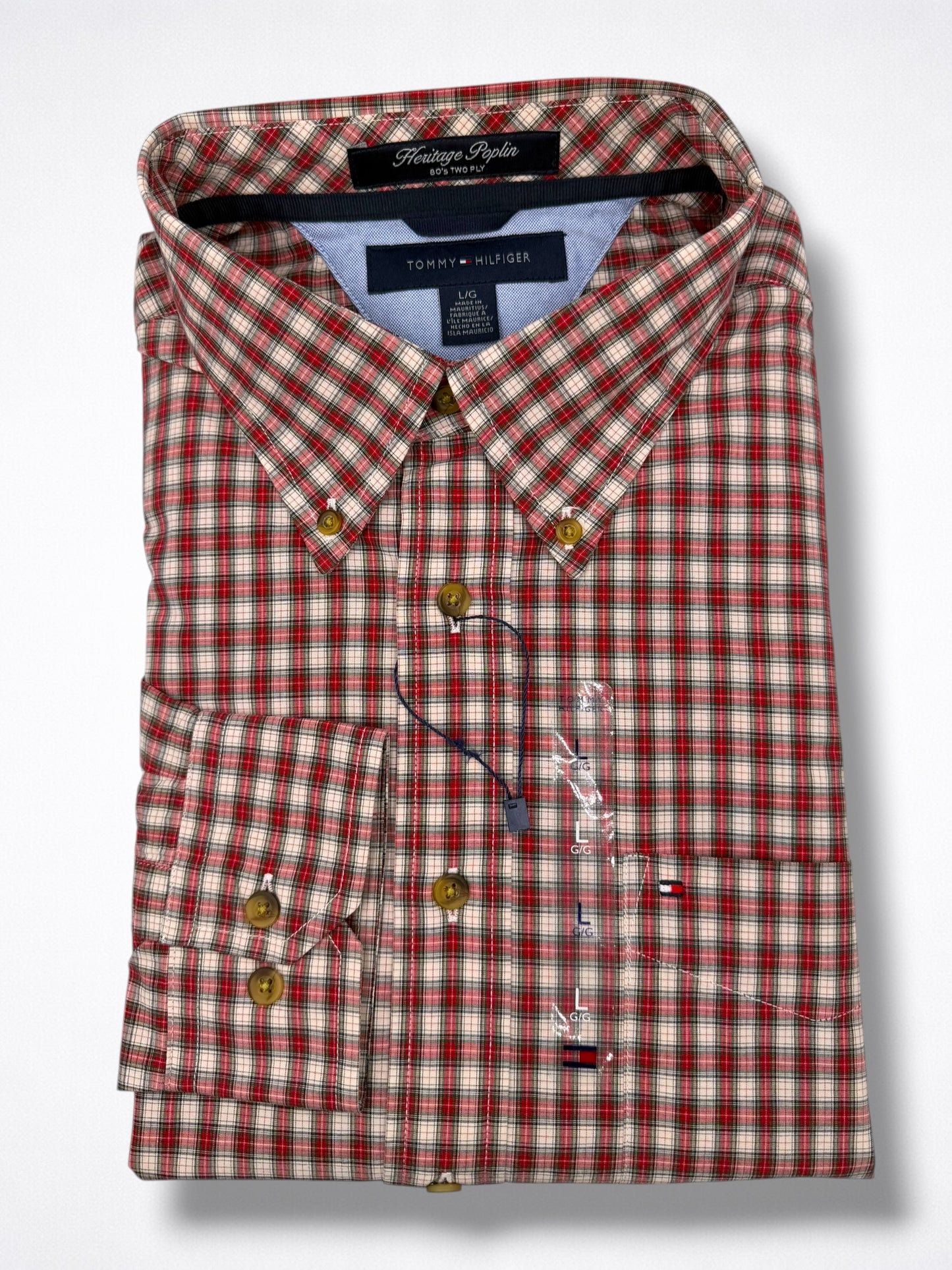 Camisa Tommy Hilfiger Classic Fit Manga Larga Talla L