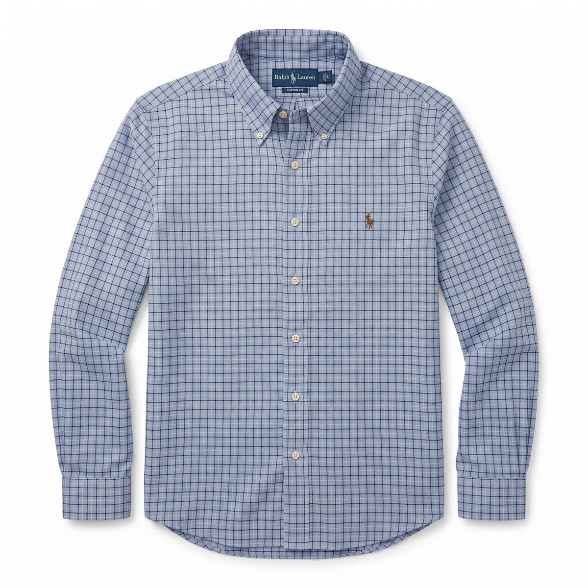 Camisa Polo Ralph Lauren Custom Fit manga larga talla L