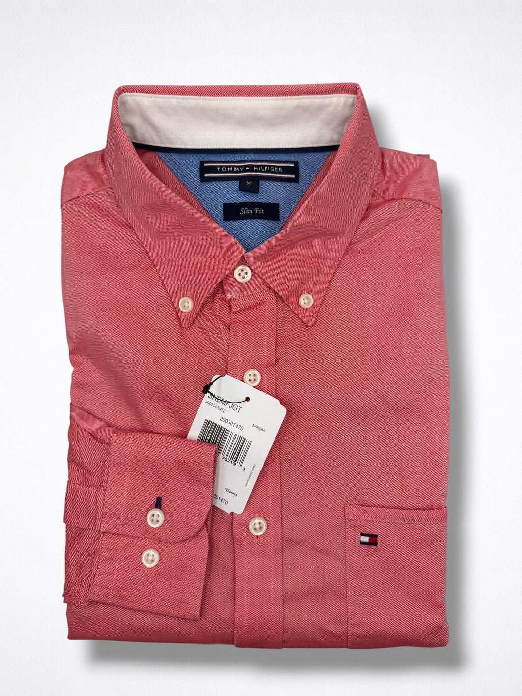 Camisa Tommy Hilfiger Slim Fit manga larga talla M, modelo reducido sirve para S