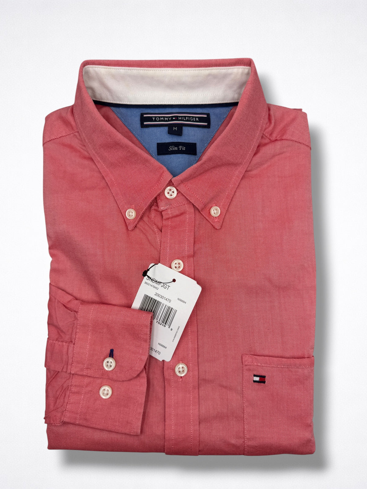 Camisa Tommy Hilfiger Slim Fit manga larga talla M, modelo reducido sirve para S