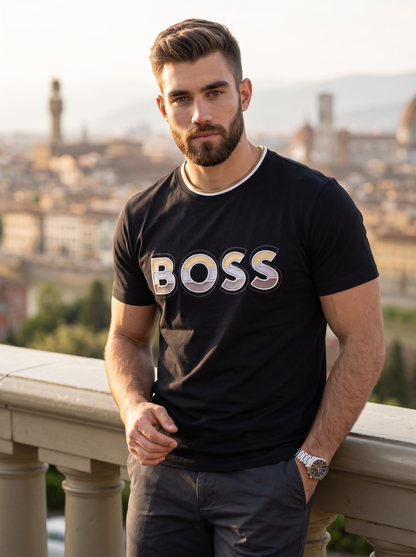 Playera Boss Classic Fit Cuello Redondo Talla L