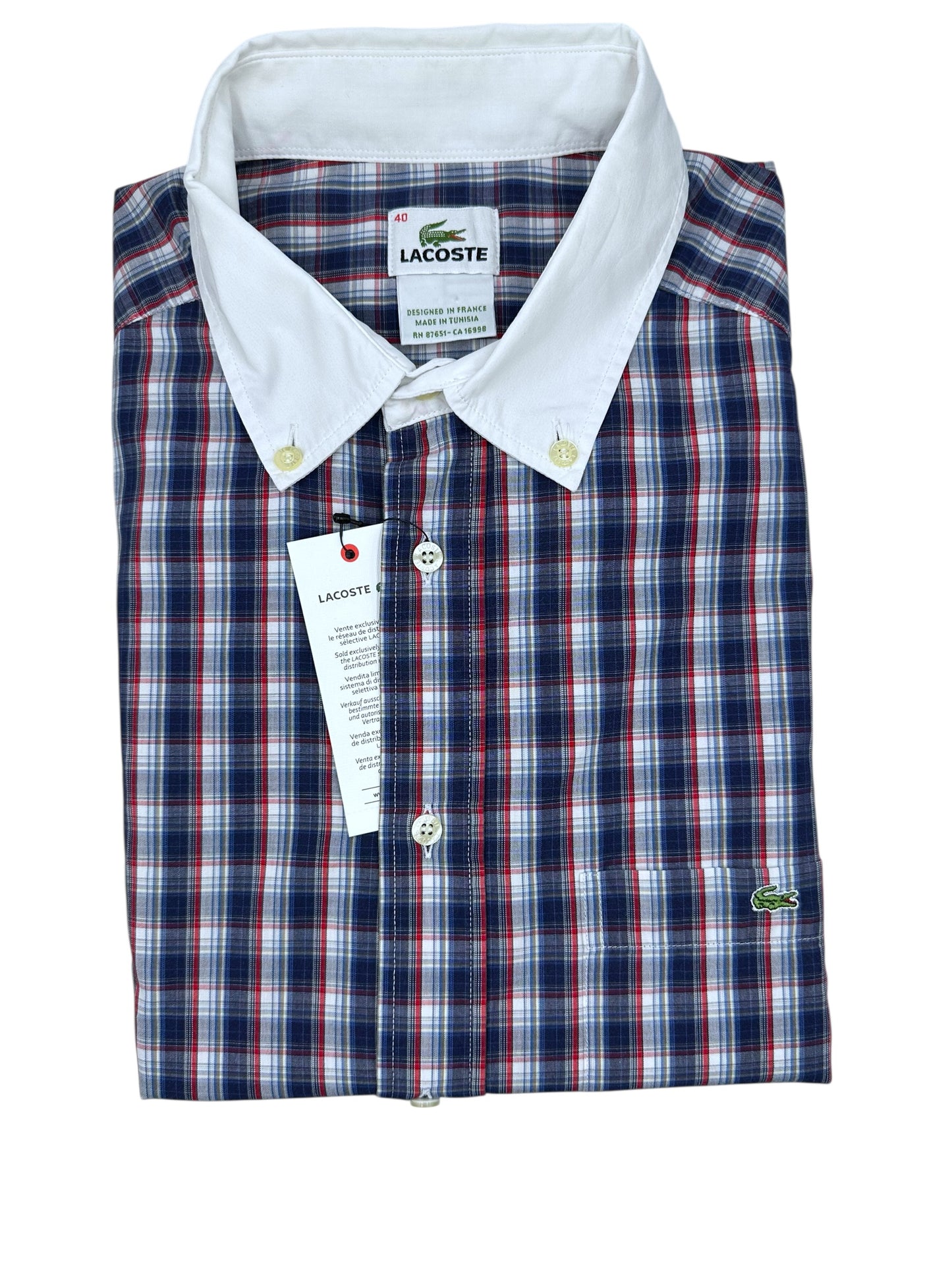 Camisa Lacoste Regular Fit Manga Larga Talla M