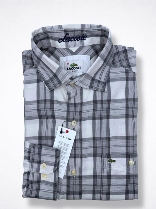 Camisa Lacoste Classic Fit Manga Larga Talla S