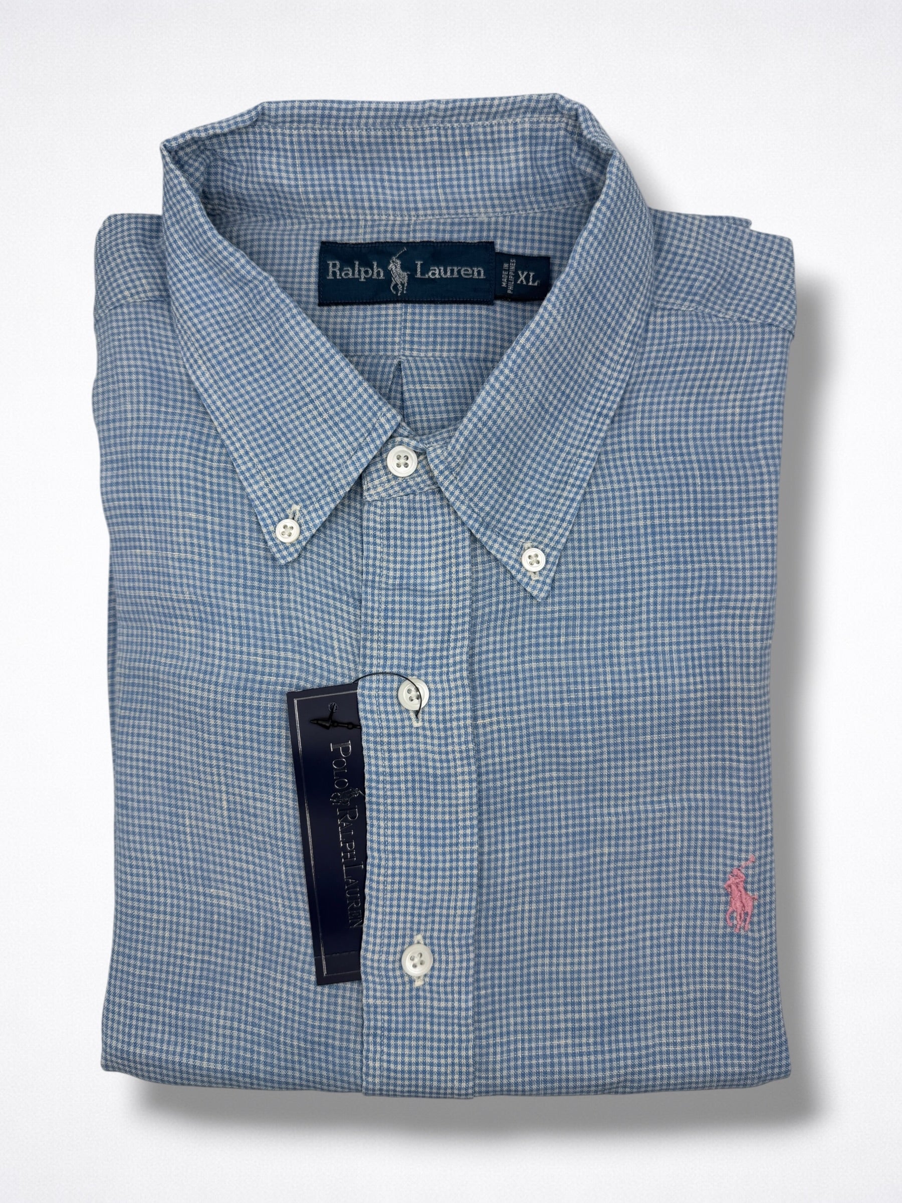 Camisa Polo RAlph Lauren Classic Fit manga corta de lino talla XL