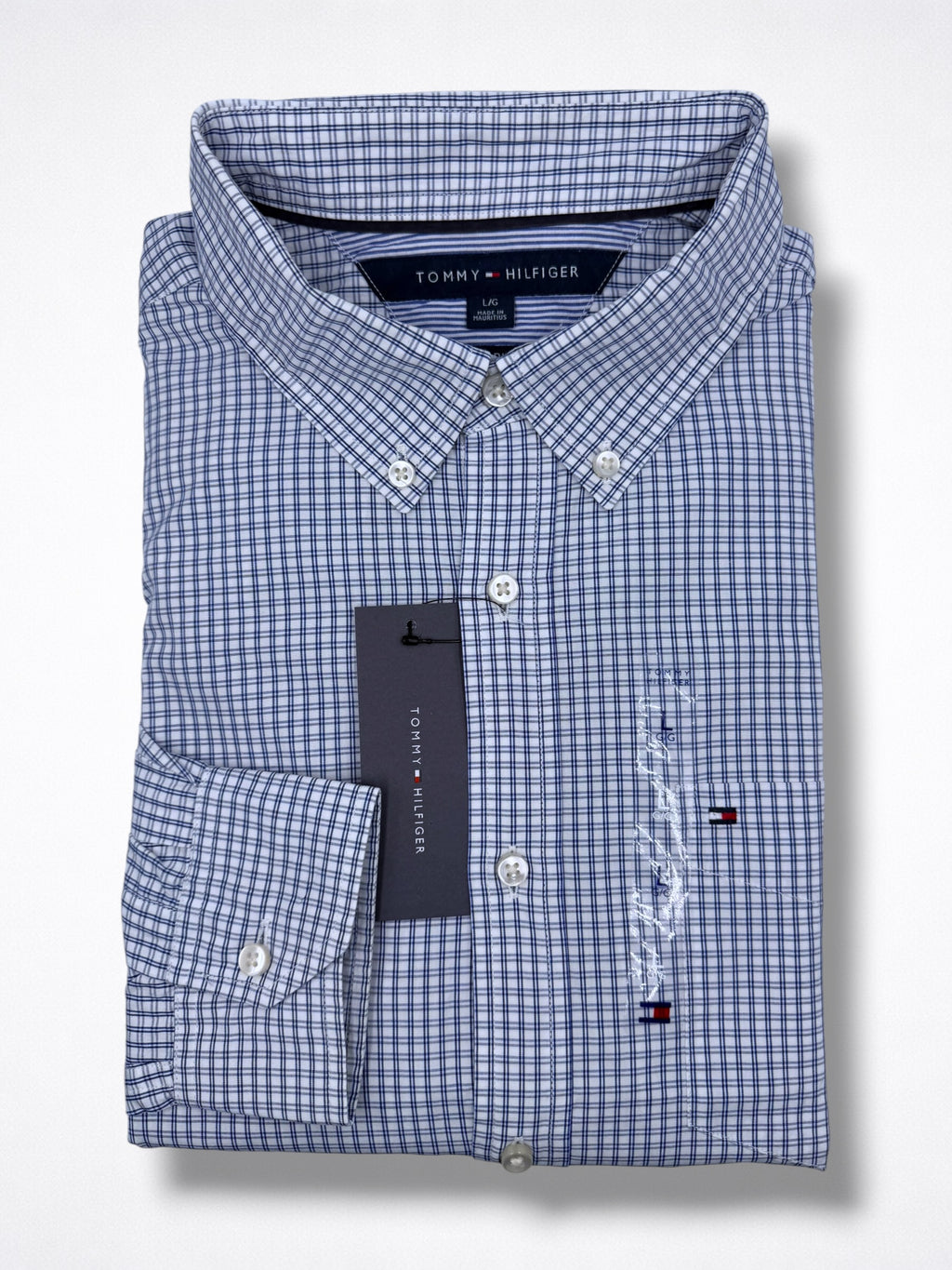 Camisa Tommy Hilfiger Classic Fit Manga Larga Talla L