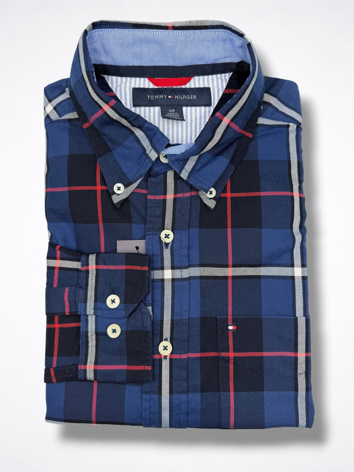 Camisa Tommy Hilfiger Classic Fit manga larga talla S