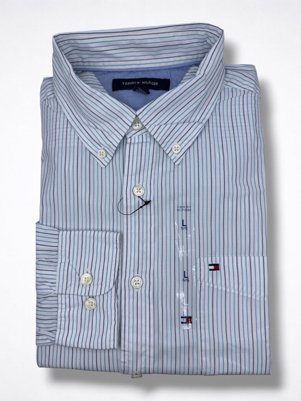 Camisa Tommy Hilfiger Slim Fit Manga Larga Talla L