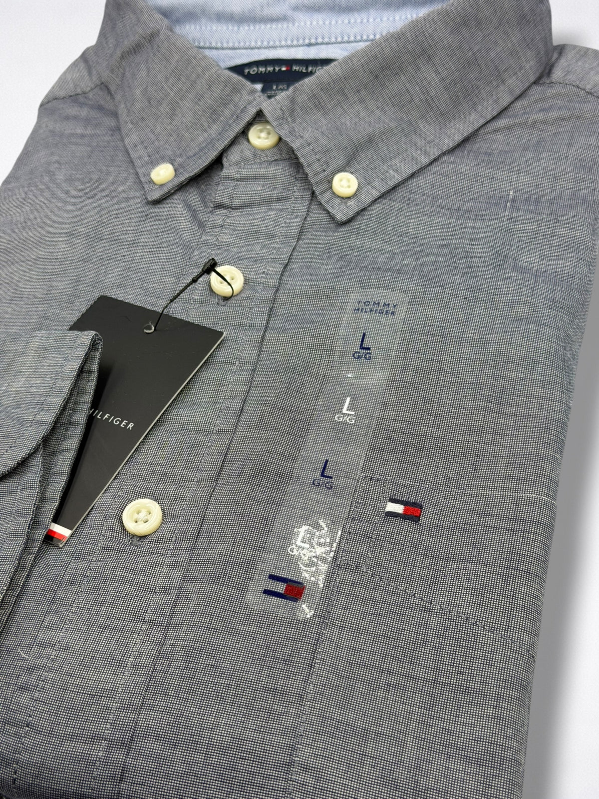 Camisa Tommy Hilfiger Classic Fit Manga Larga Talla L