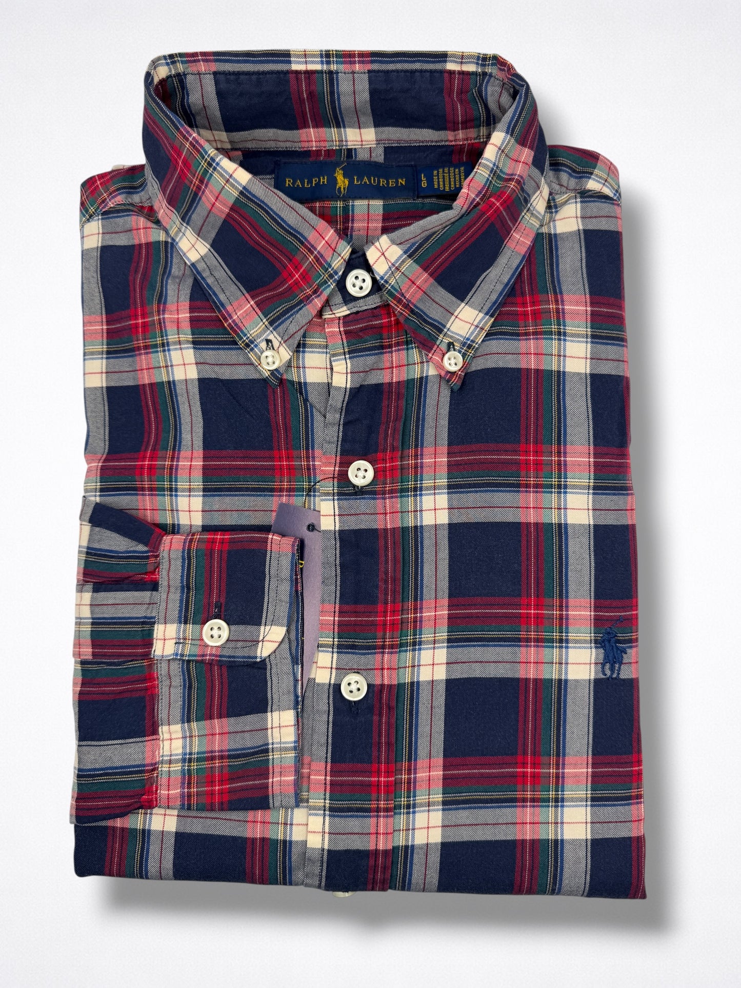 Camisa Polo Ralph Lauren Classic Fit Manga Larga talla L, modelo reducido sirve para Talla M