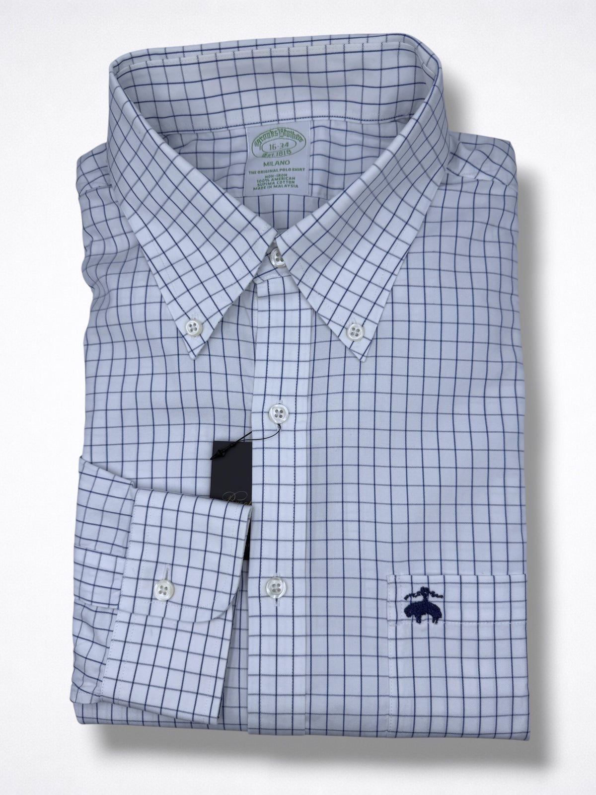 Camisa Brooks Brothers Classic Fit Manga Larga Talla M