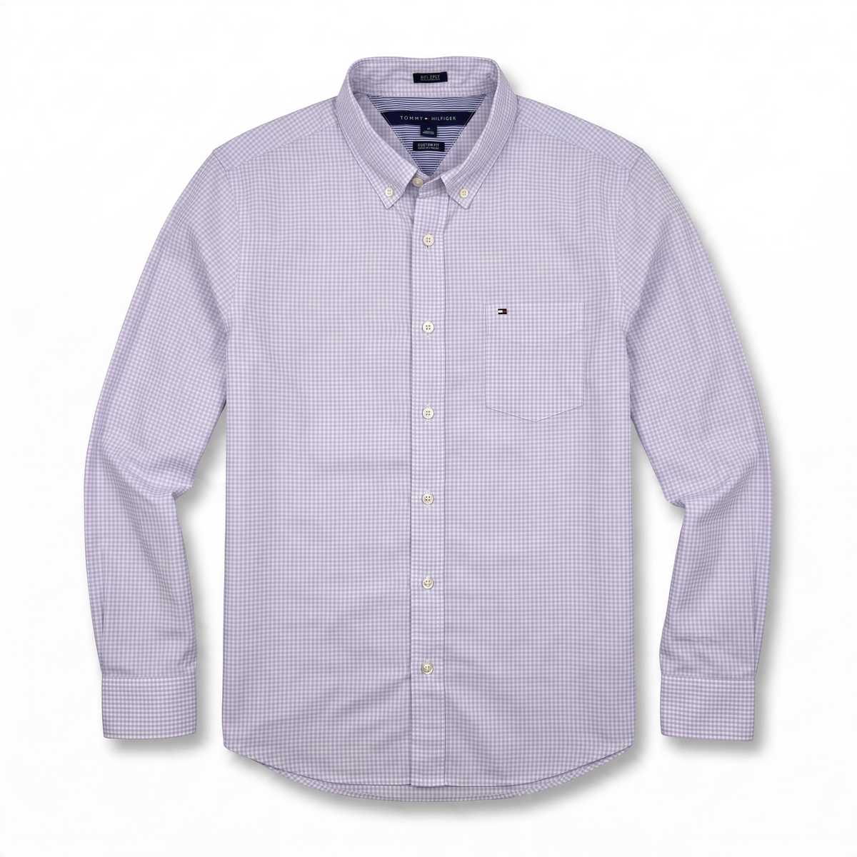 Camisa Tommy Hilfiger Custom Fit manga larga talla M