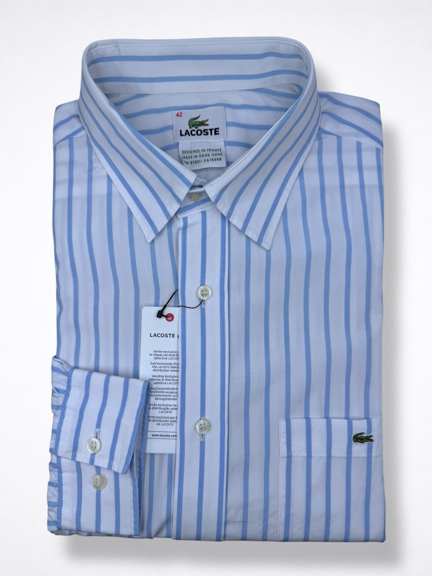 Camisa Lacoste Classic Fit Manga Larga Talla L
