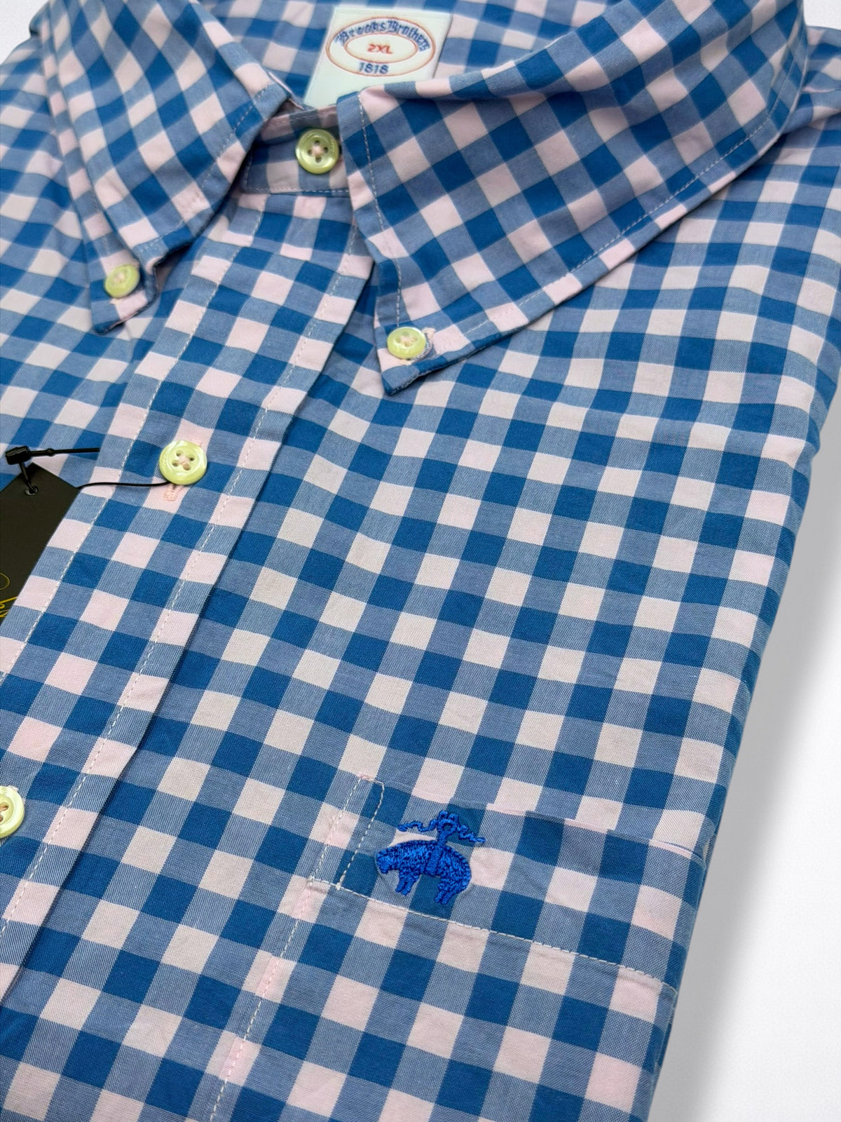 Camisa Brooks Brothers Classic Fit Manga Corta Talla XXL