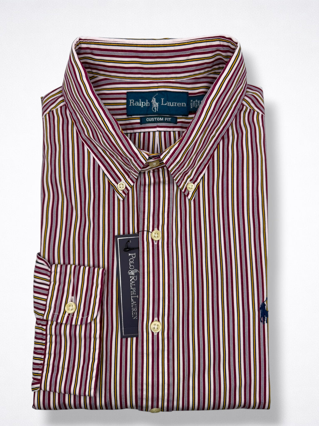 Camisa Polo Ralph Lauren Custom Fit Manga Larga Talla XL